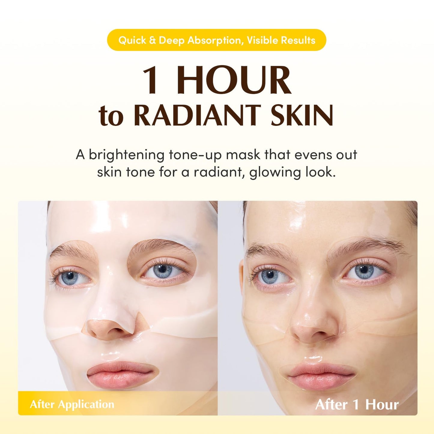 Radiance Boosting Duo – Vitamin Illuminating Serum & Collagen Glow Up Mask | Niacinamide & Vitamin C for Brightening & Skin Tone Correction