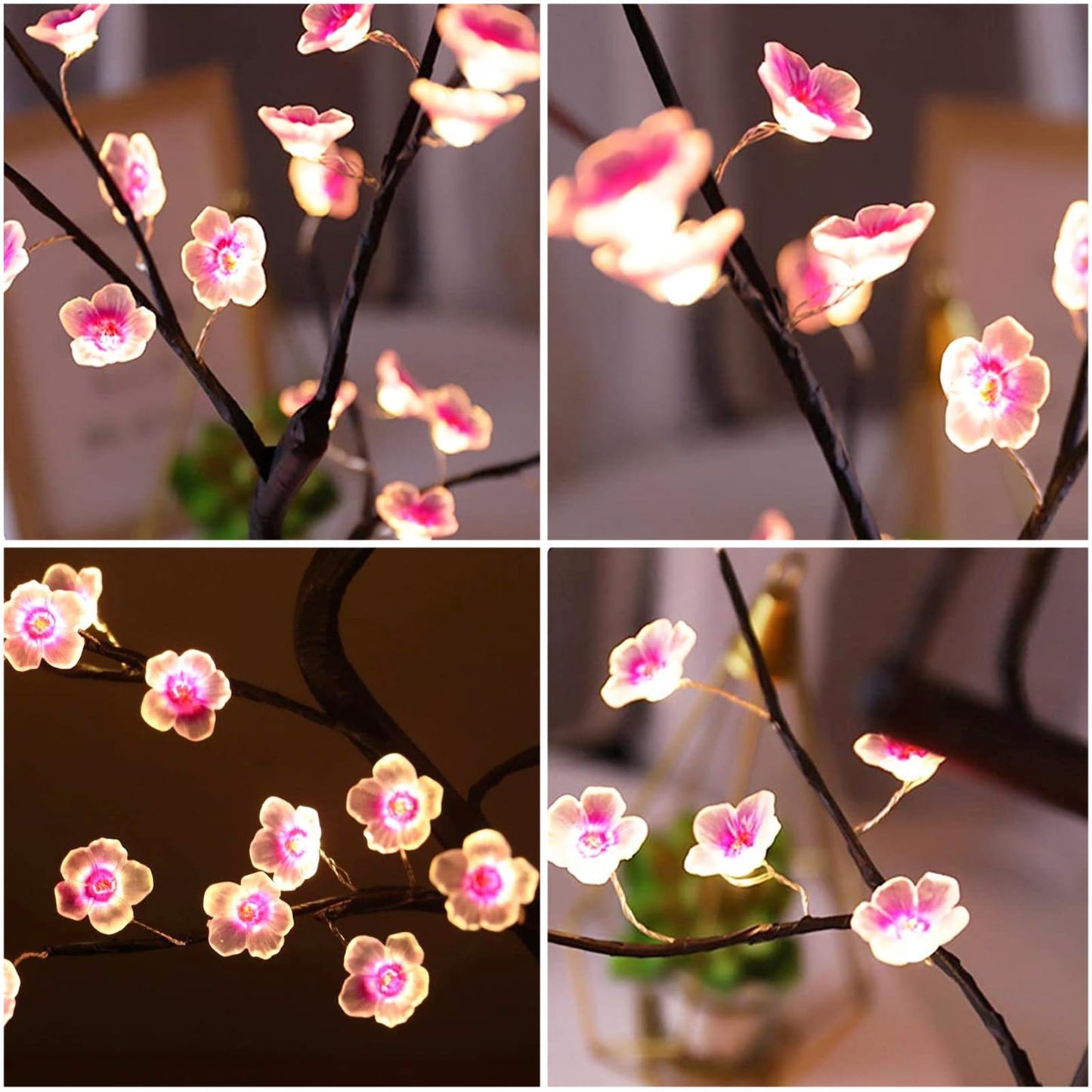 Room Decor, 20" 108 LED Tabletop Bonsai Tree Light, DIY Artificial Tree Lamp, Battery/USB Operated, Aesthetic Lamps for Living Room Bedroom Christmas Home Gifts House Decor (Warm White)