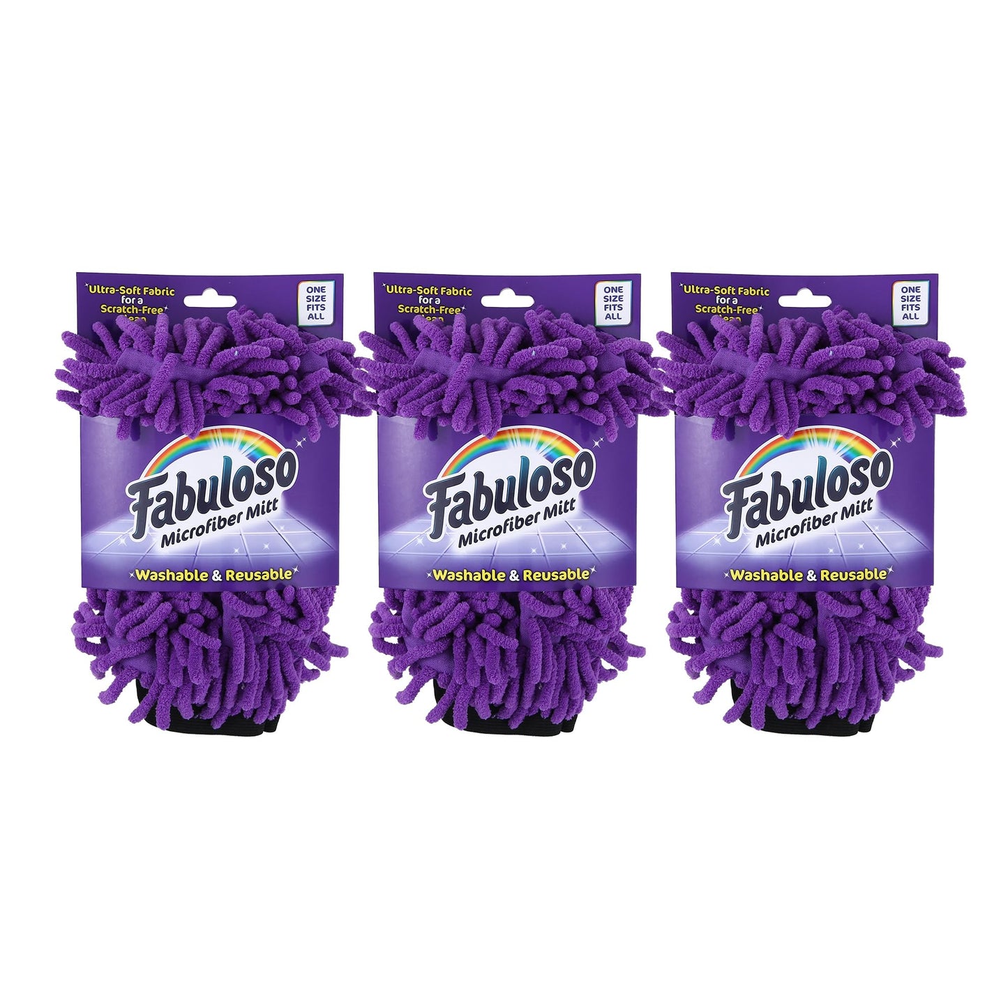 Fabuloso Microfiber Cleaning Mitt, Purple, One Size Fits All | Lint-Free, Scratch-Free Glove for Surfaces & Furniture | Dustless Hand Cloth for Bold & Bright Cleaning Experience