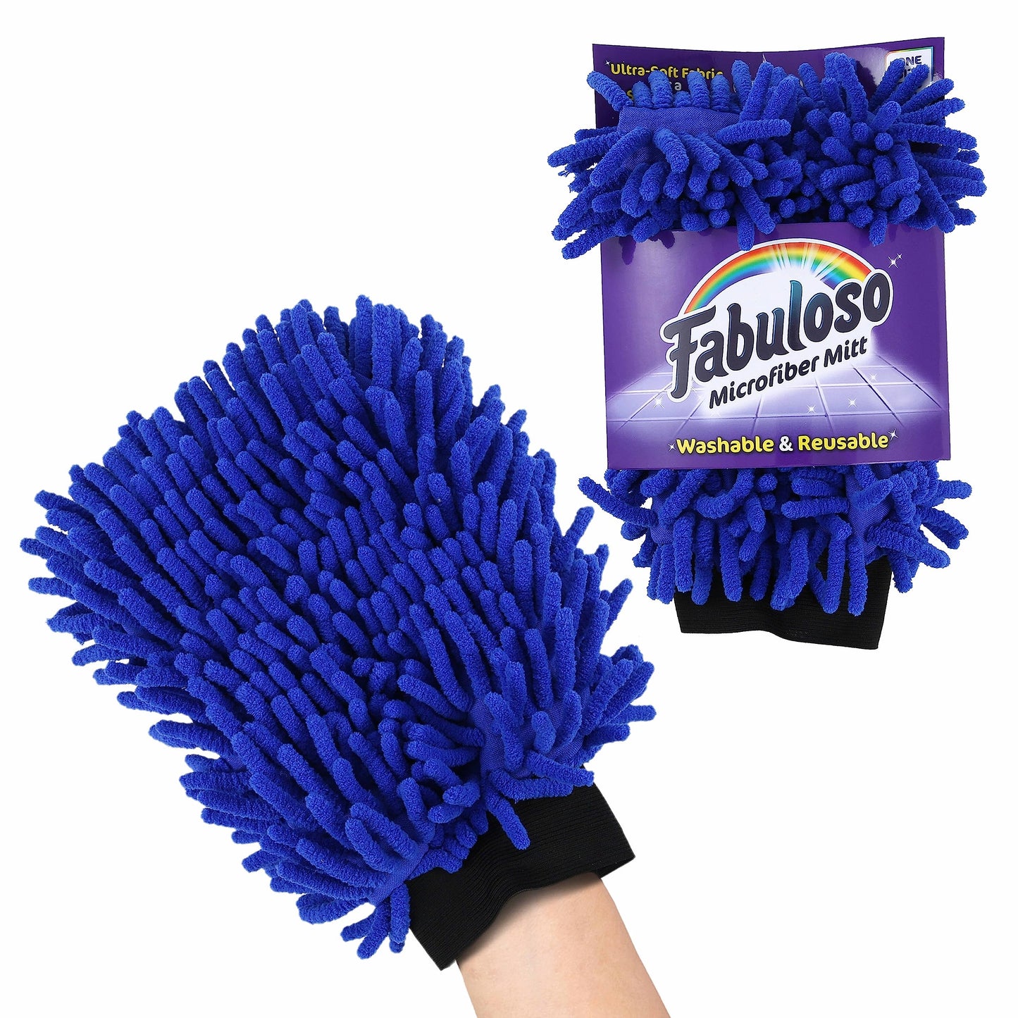 Fabuloso Microfiber Cleaning Mitt, Purple, One Size Fits All | Lint-Free, Scratch-Free Glove for Surfaces & Furniture | Dustless Hand Cloth for Bold & Bright Cleaning Experience
