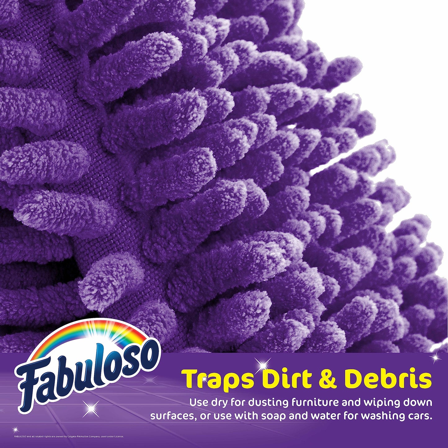 Fabuloso Microfiber Cleaning Mitt, Purple, One Size Fits All | Lint-Free, Scratch-Free Glove for Surfaces & Furniture | Dustless Hand Cloth for Bold & Bright Cleaning Experience